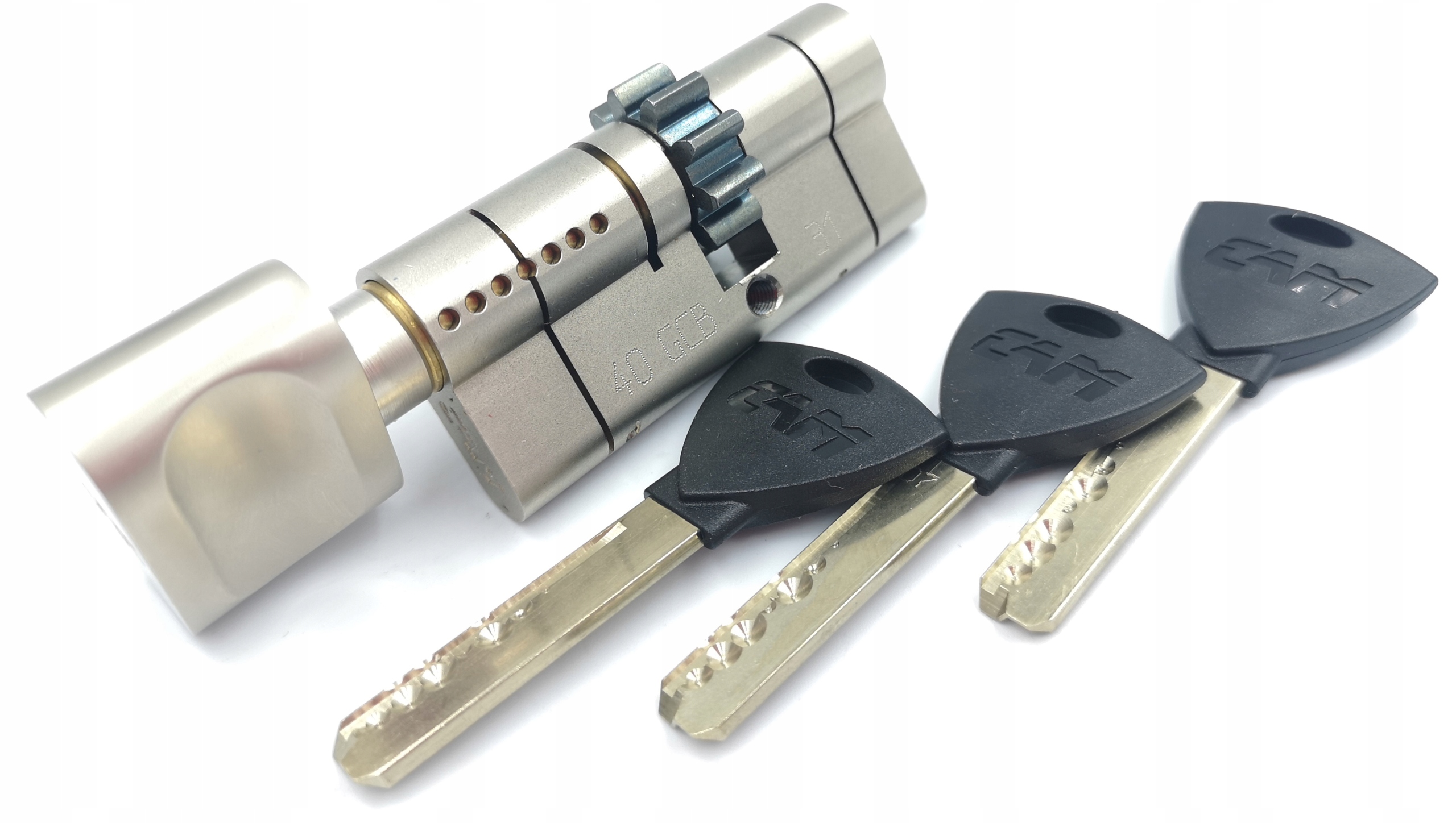 CAM7 dveřní vložka s knoflíkem a ozubeným kolem G31/31