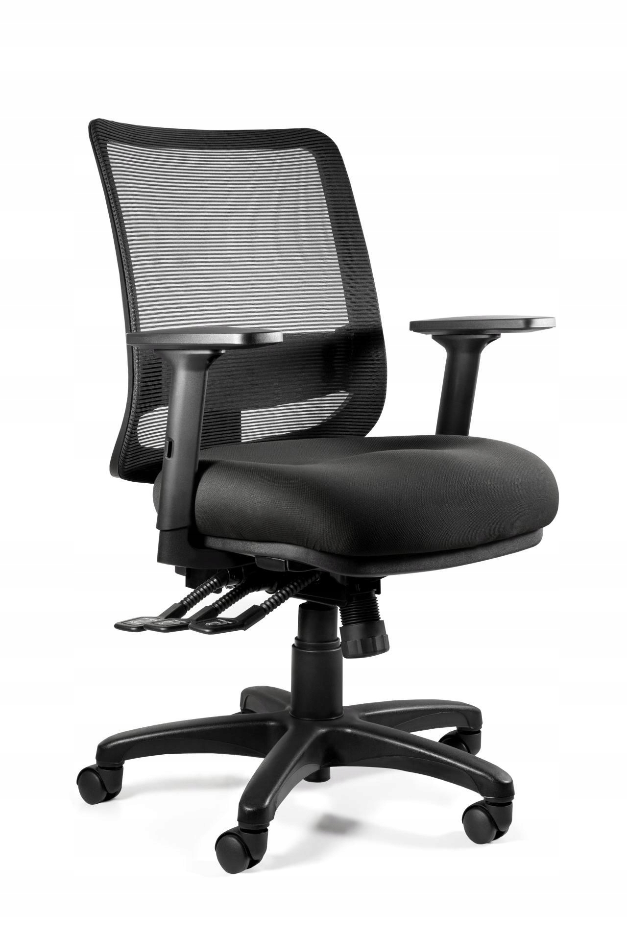 Ergonomická stolička pre prácu v kancelárii Saga Plus M Unique Čierna bl418