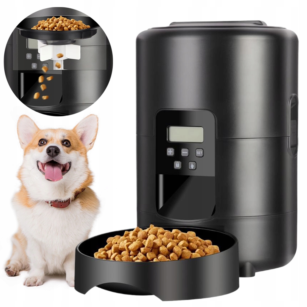 Levně Programovatelné Automatické Krmítko Pro Zvířata S Duálním Napájením