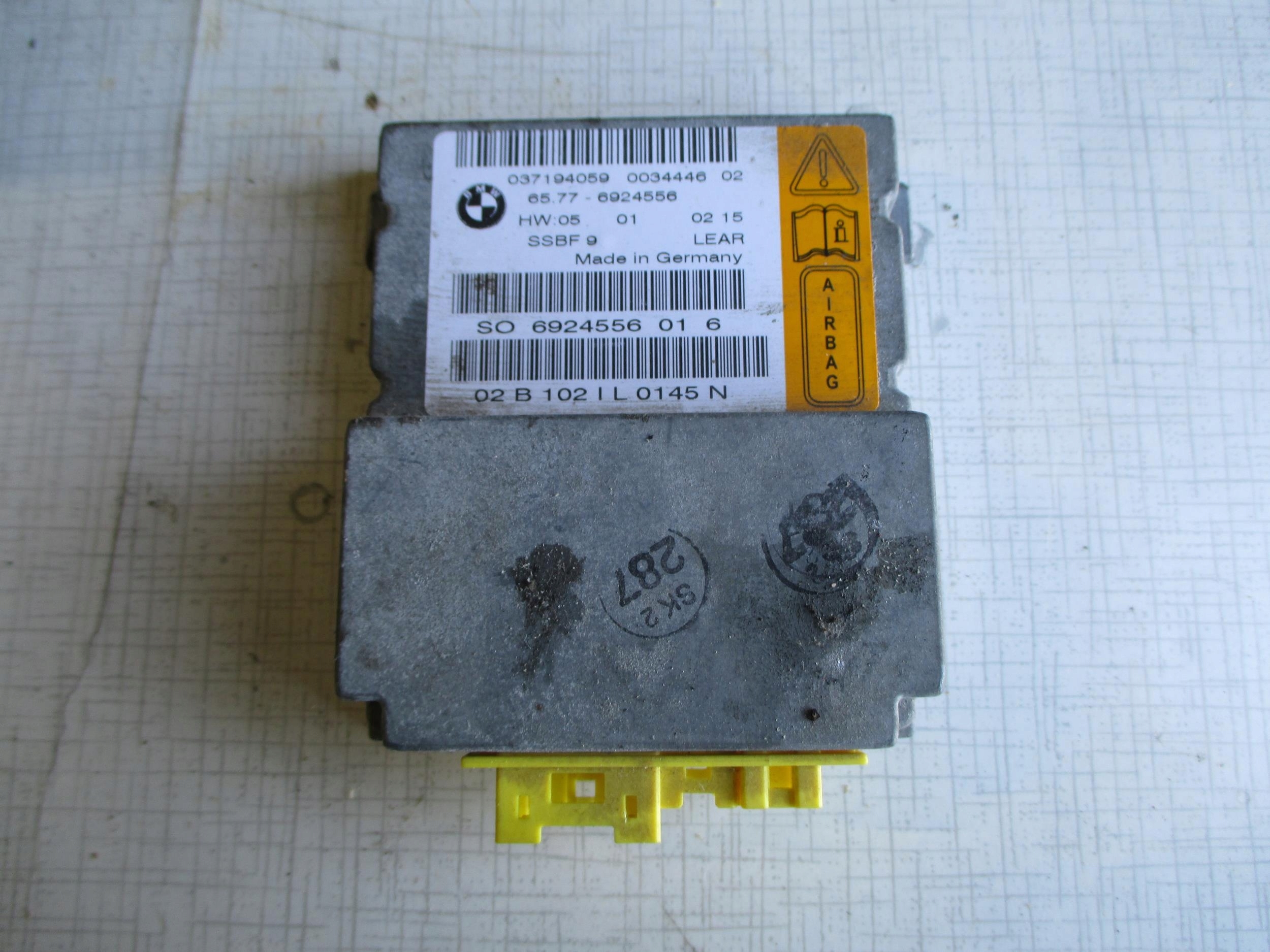 BMW E65 01-05 SENSOR AIRBAG PODUSZEK 6924556