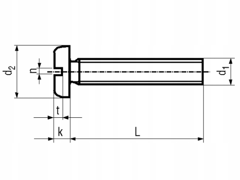 Śruba M3x16mm Łeb walcowy Nacięcie proste poliamid; M3X16/BN1062-10szt Producent Bossard