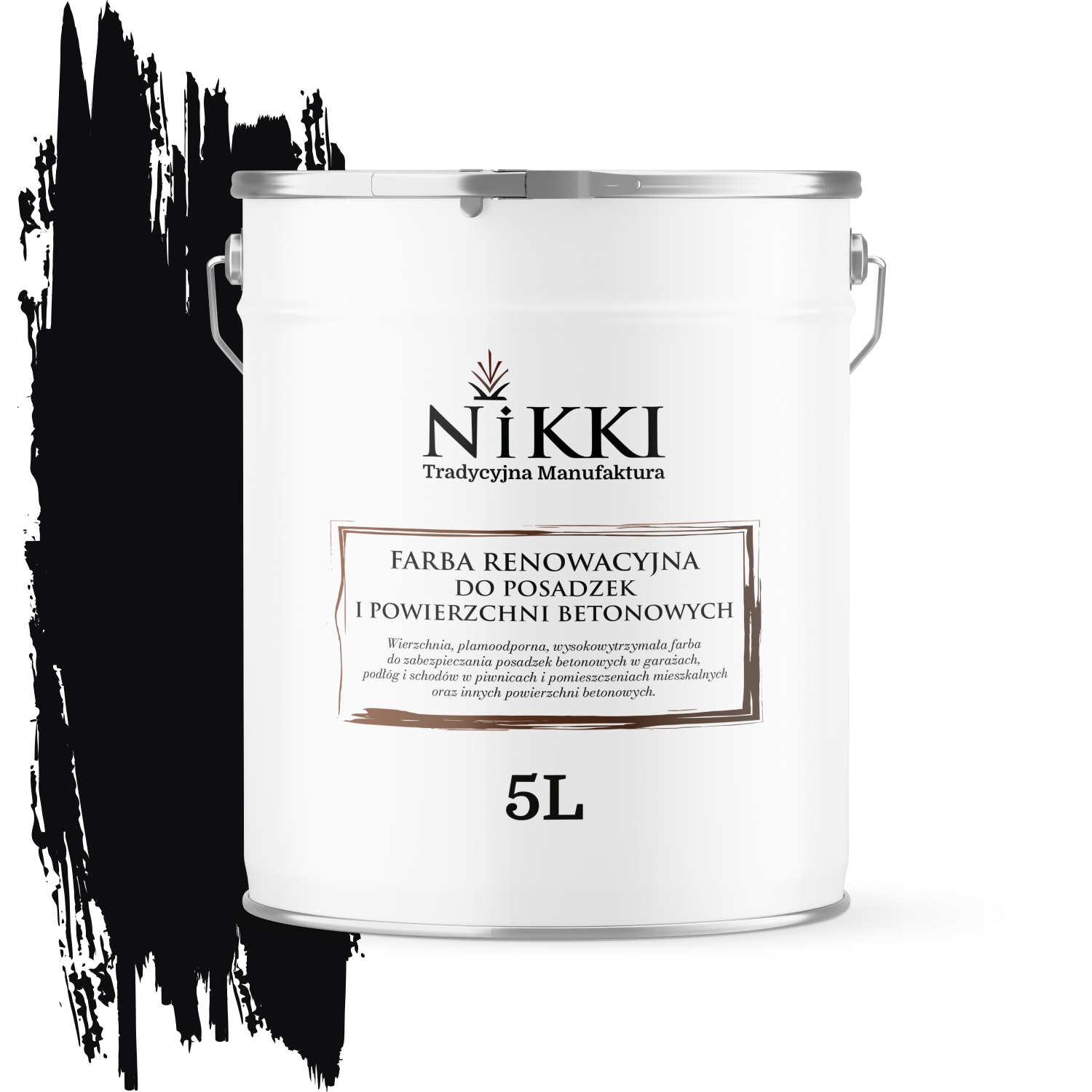 Farba Na Renováciu Betónových Podláh 5 L Čierna RAL9005 Vysoký Lesk