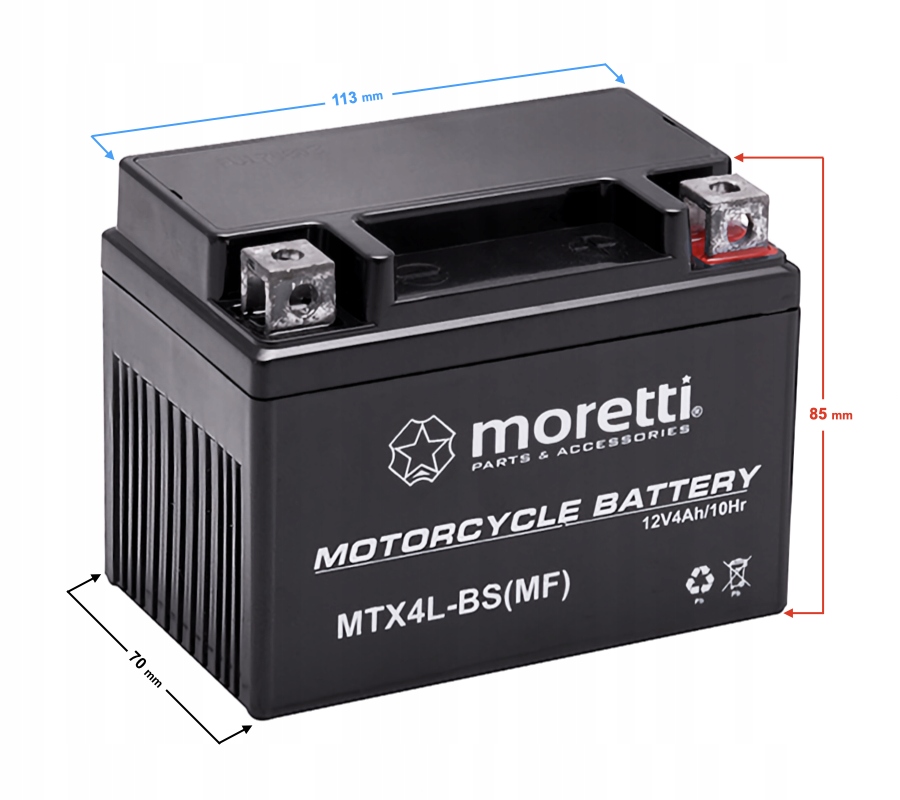

Akumulator Moretti Agm (Gel) MTX4L-BS