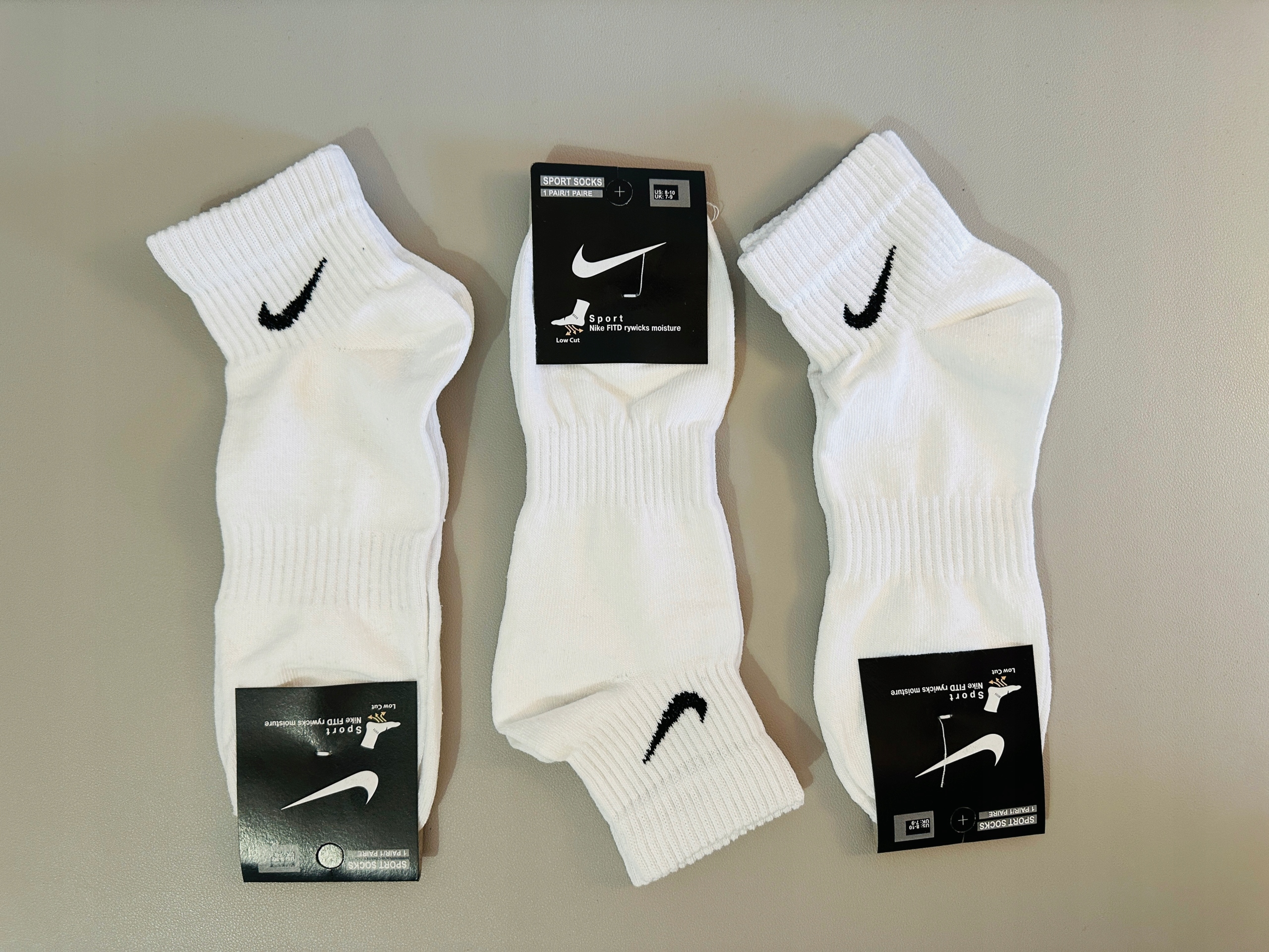 Nike Stopki SX4926-101 rozmiar: L 27cm - 30cm - białe - 3 pak - UNISEKS Rozmiar 42-46