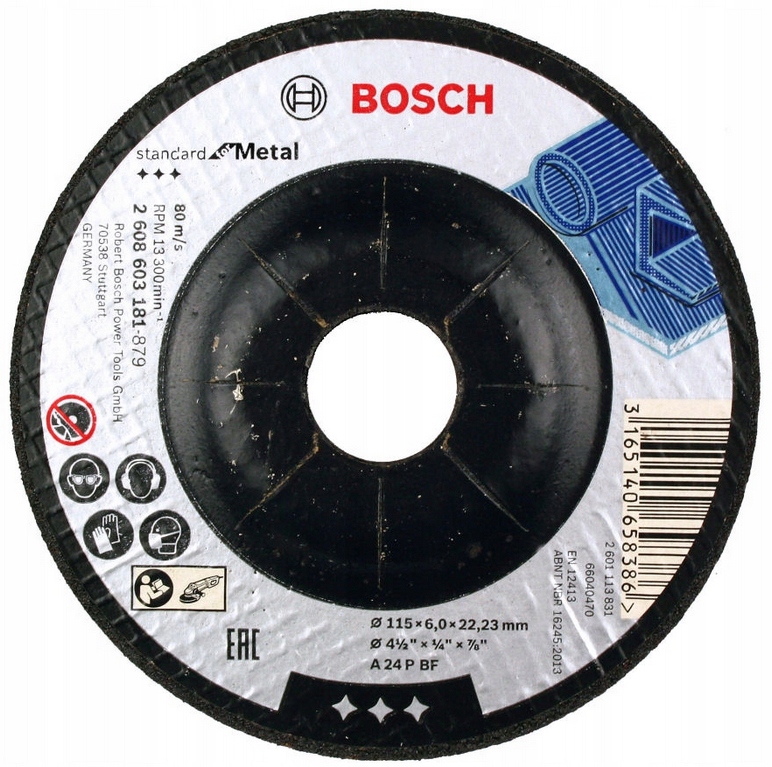 

Bosch Tarcza Korundowa do szlifow. stali 115/6,0mm