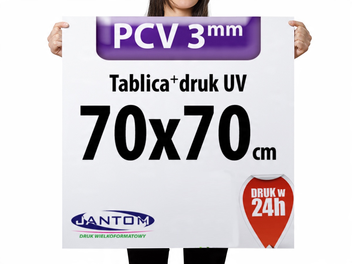 

Tablica Szyld Druk Uv Plansza Pcv 3mm 70x70cm