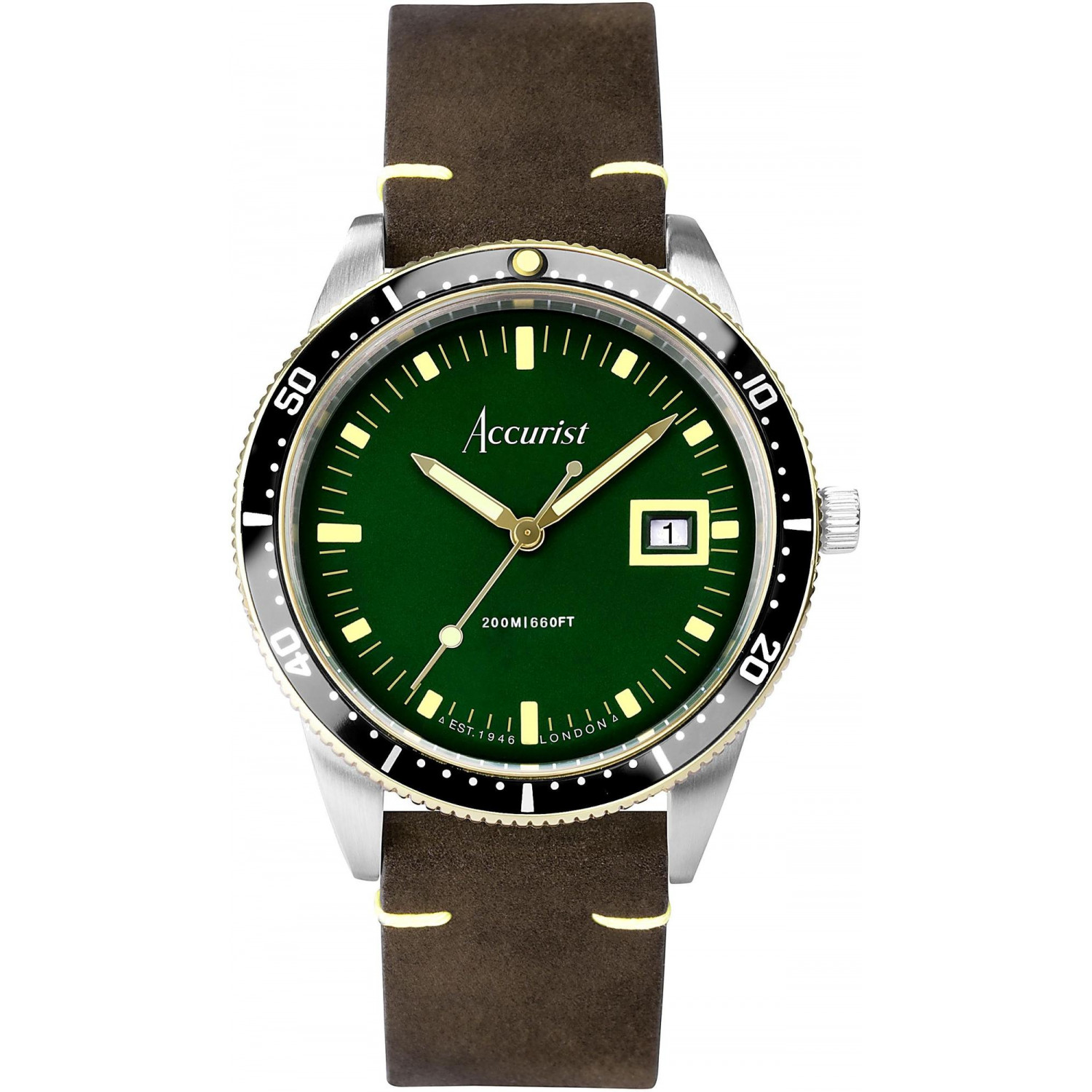 Pánské Hodinky Accurist 72000, hnědý pásek