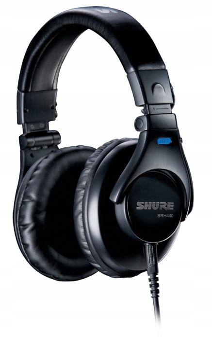 SHURE SRH 440-BK-EFS SŁUCHAWKI STUDYJNE WOKÓŁUSZNE NAGŁOWNE ZAMKNIĘTE