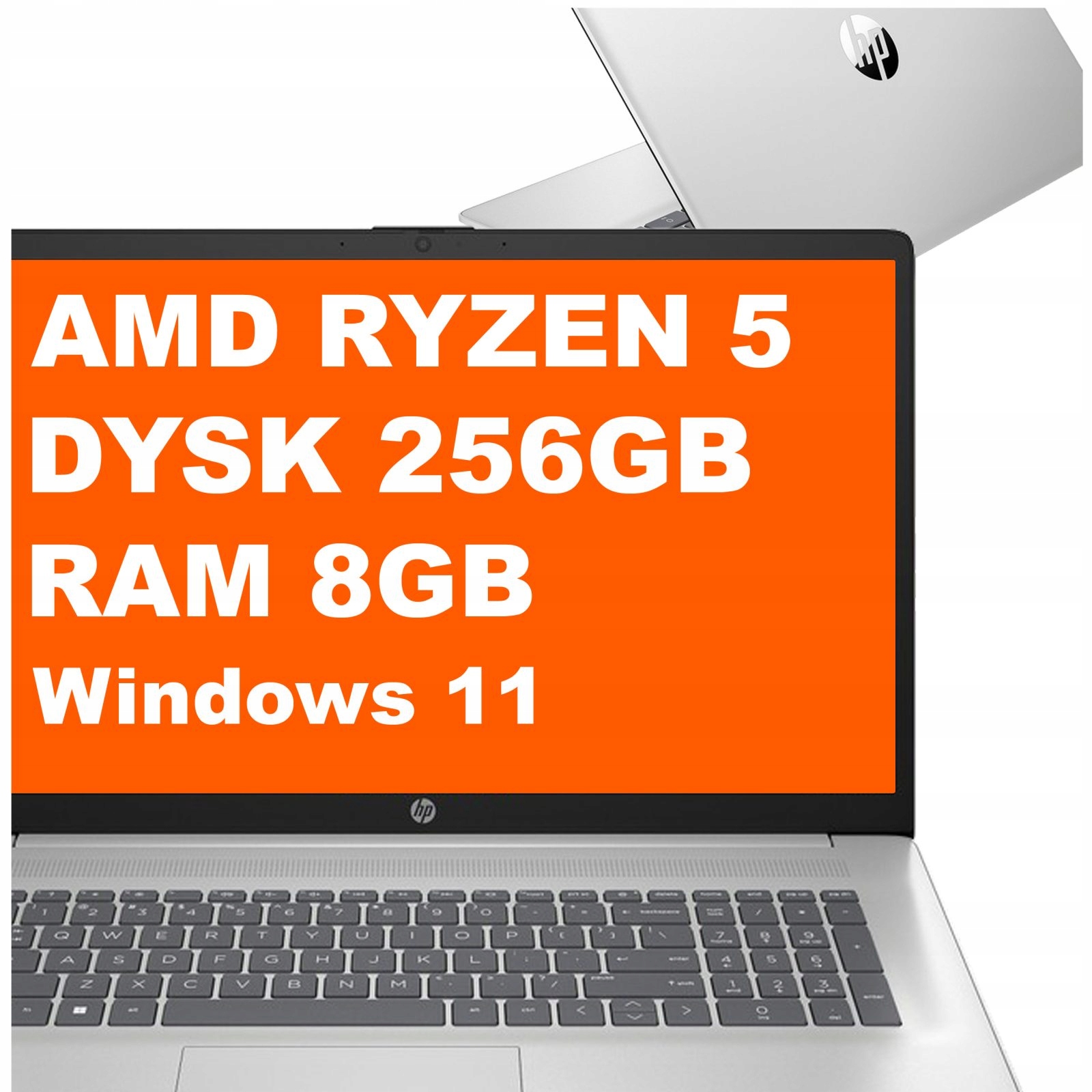 Notebook Hp 17-cp Amd Ryzen 5 8GB 256GB Amd Radeon FullHD Win 11 Stříbrný