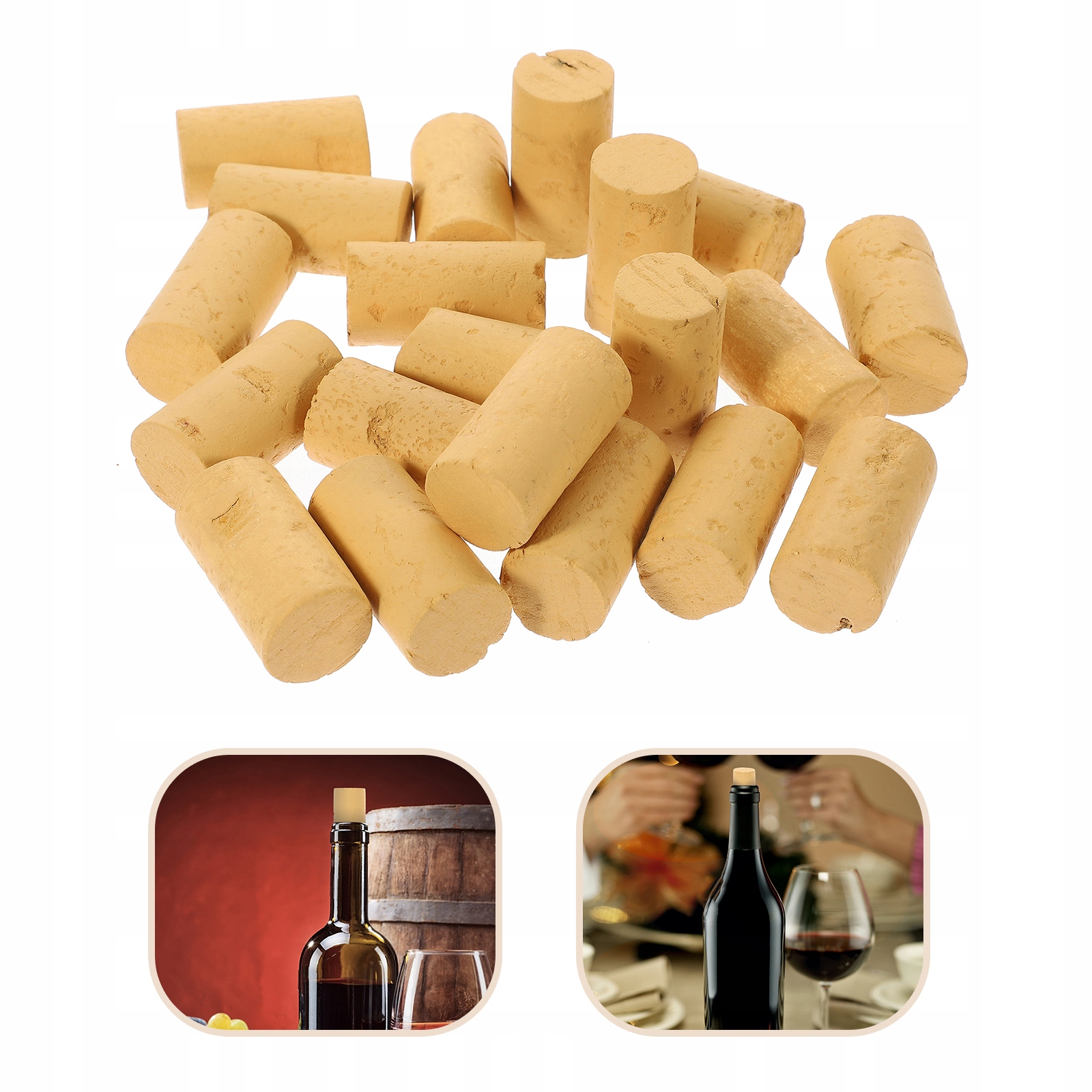 Korek z litego drewna 20 szt Marka inna