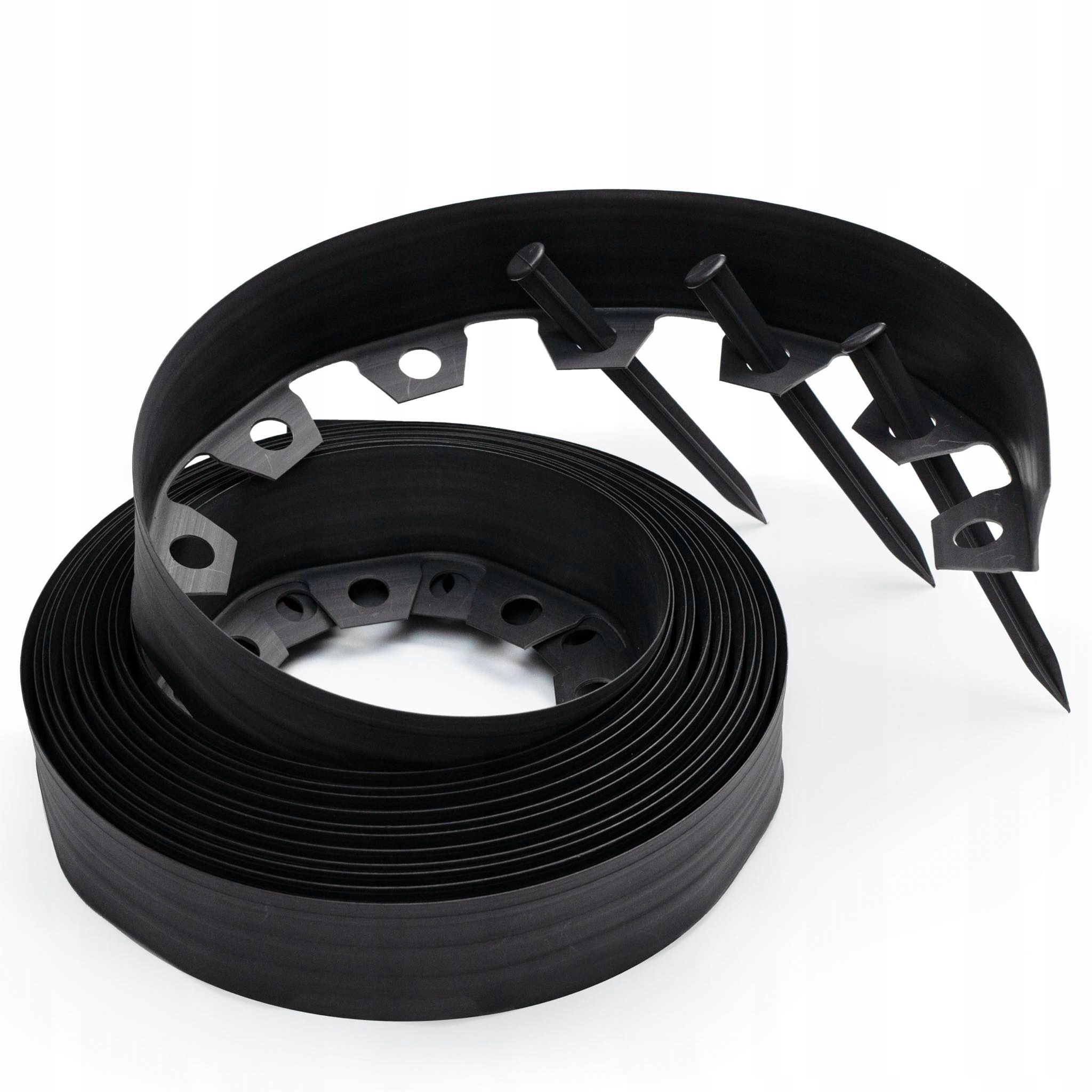 Obrzeże Ogrodowe 40m czarny wys. 4cm trawnikowe tworzywo sztuczne kotwy