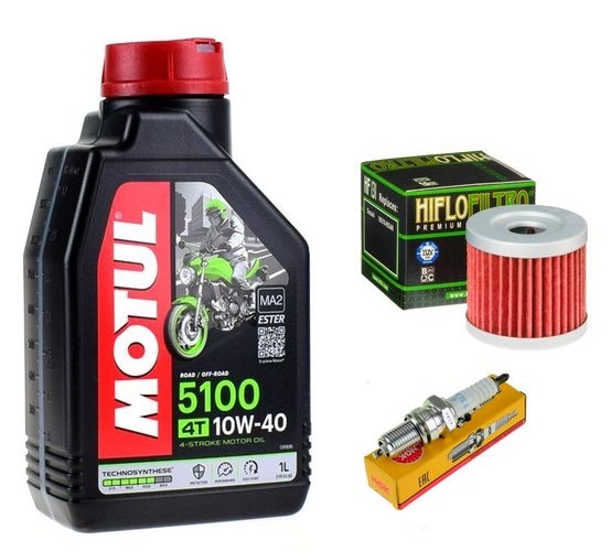 Olej Motul olejový filtr Svíčka Ngk Yamaha YZF-125-R