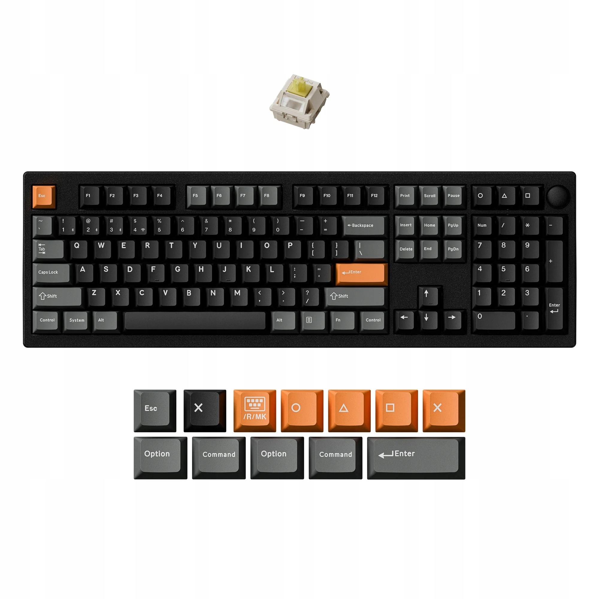 Keychron P6 Ultra 8K Mechanická bezdrôtová klávesnica Rgb Switch Banana