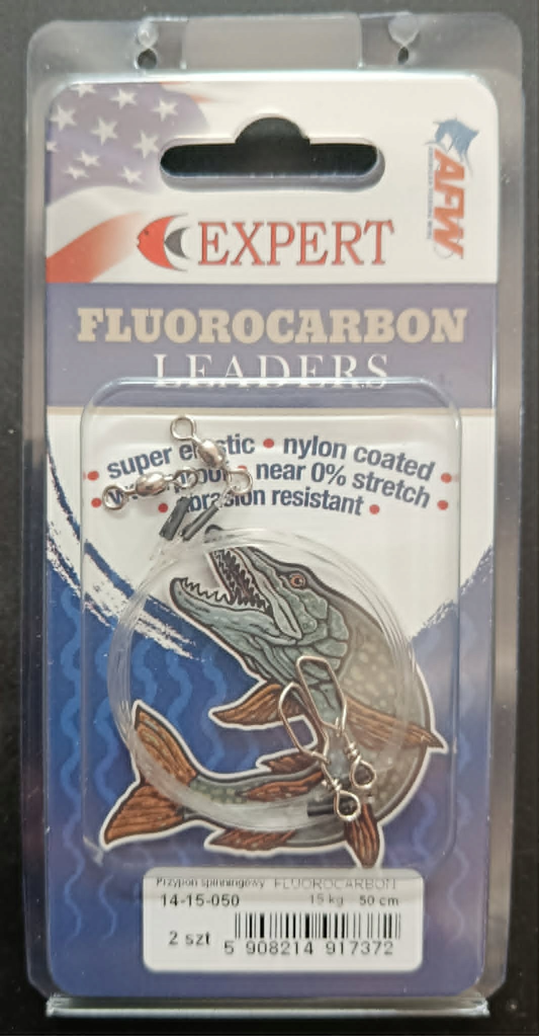 Przypon Fluorocarbon 15 kg/50 cm Expert