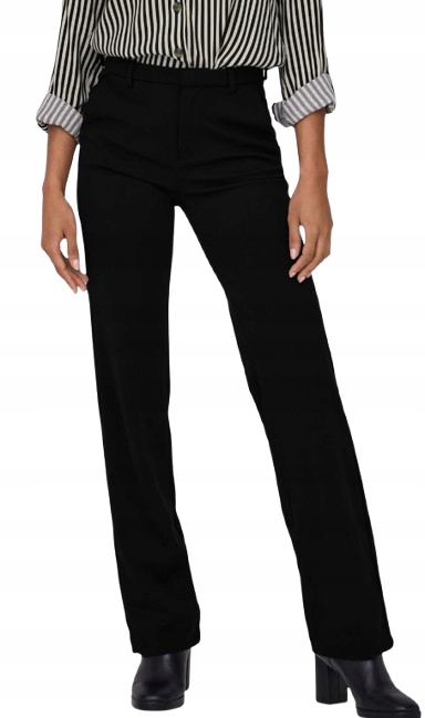 Only Černé Kalhoty Elegantní Jednoduché S Vysokým Pasem L/32 J2B