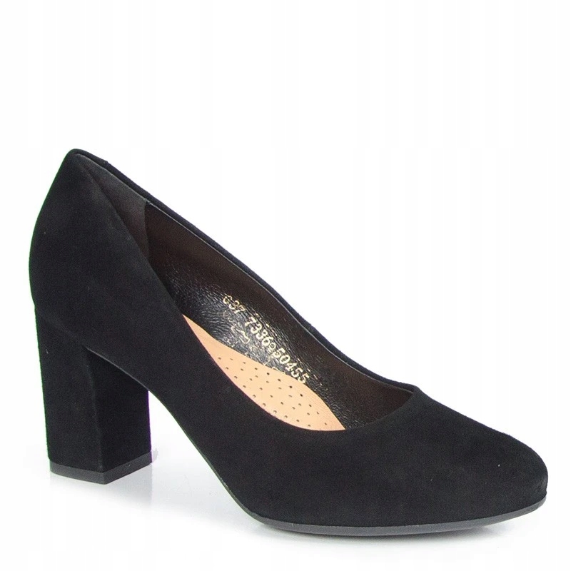 Visconi 7336831/896 Lodičky Sloupek Kůže Semiš Černé 40