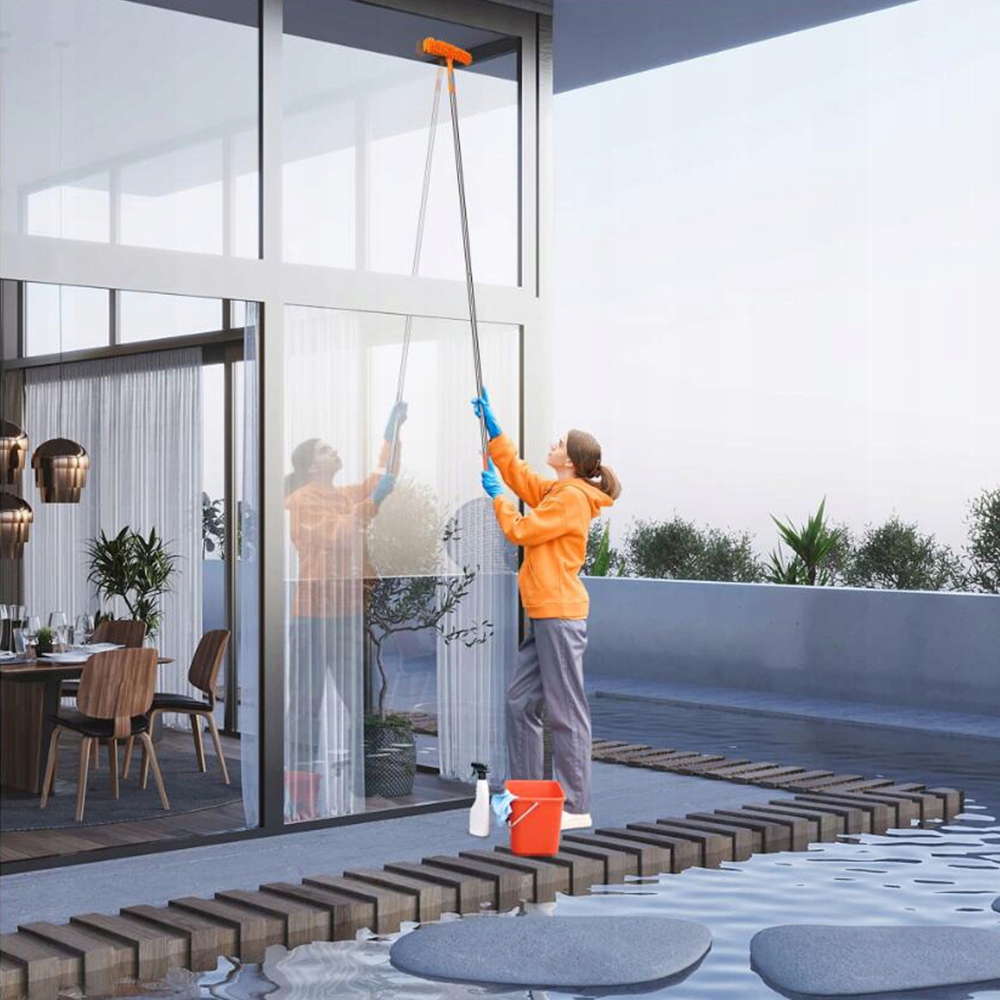 TELESKOPOWY WYCIOR DO SZYB Z MIKROFIBRY I SZMATKĄ CHENILLE, 2 W 1, 180 CM Marka Bedee