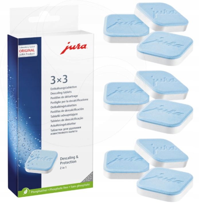 JURA TABLETKI ODKAMIENIAJĄCE DO EKSPRES 3X3 9 SZT