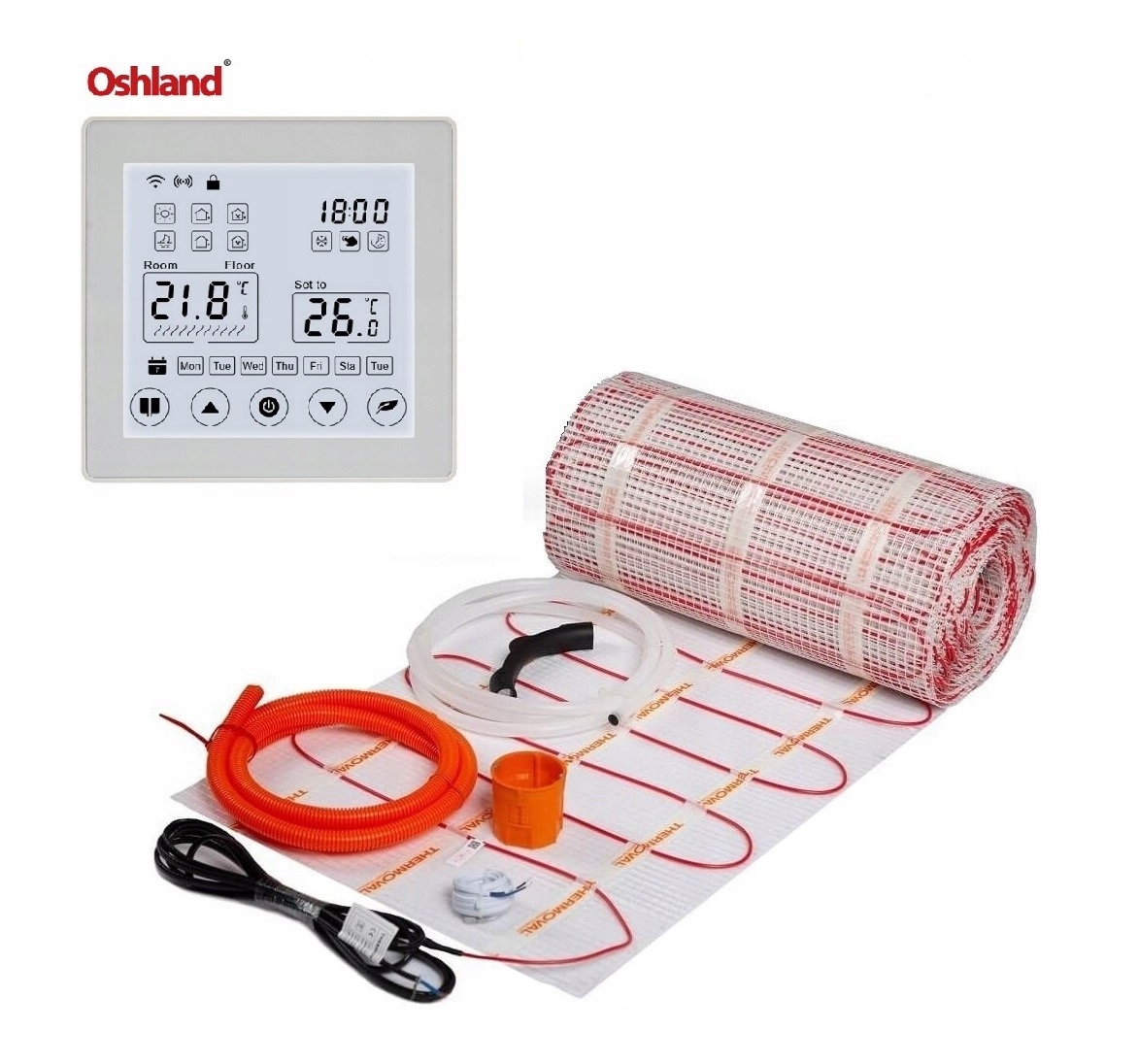 Mata Grzejna Grzewcza Pod Płytki 170W/M2 Thermoval 6M2/H 716 Wifi Biały