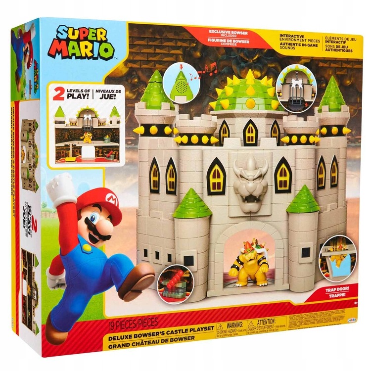 Zestaw gier Jakks Pacific Zamek Bowsera Mario z figurką Bowsera 1 szt