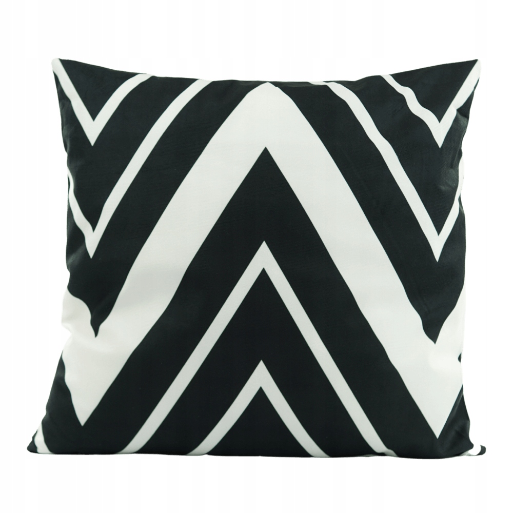 

Ozdobna Poszewka Na Poduszkę Biało Czarna 45x45