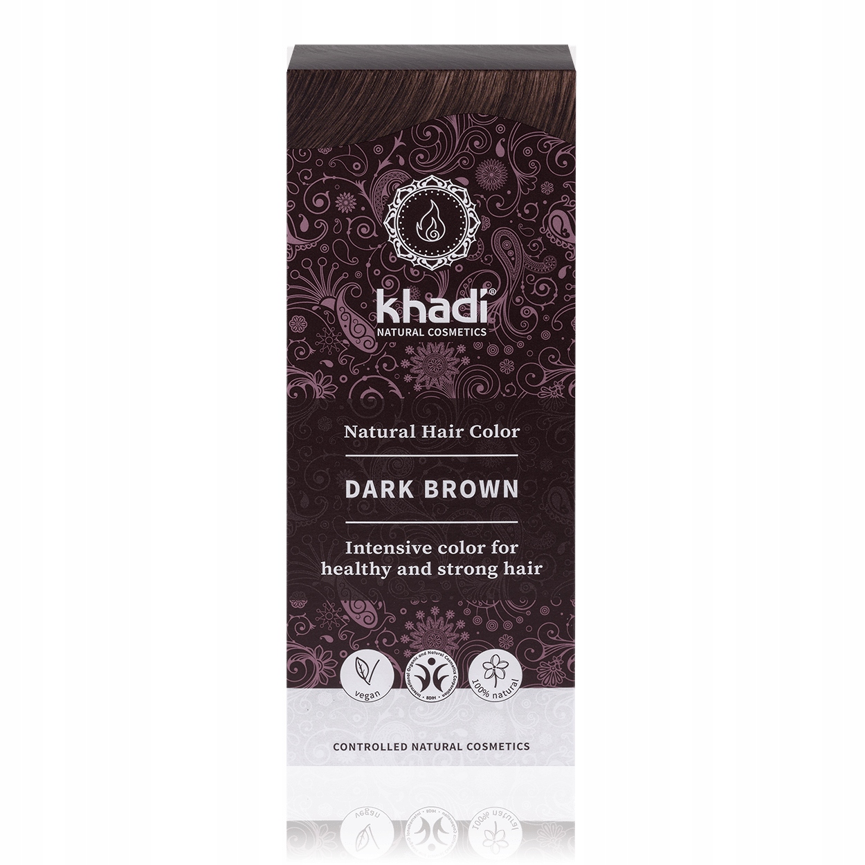 Henna do włosów Khadi 100 ml ciemny brąz