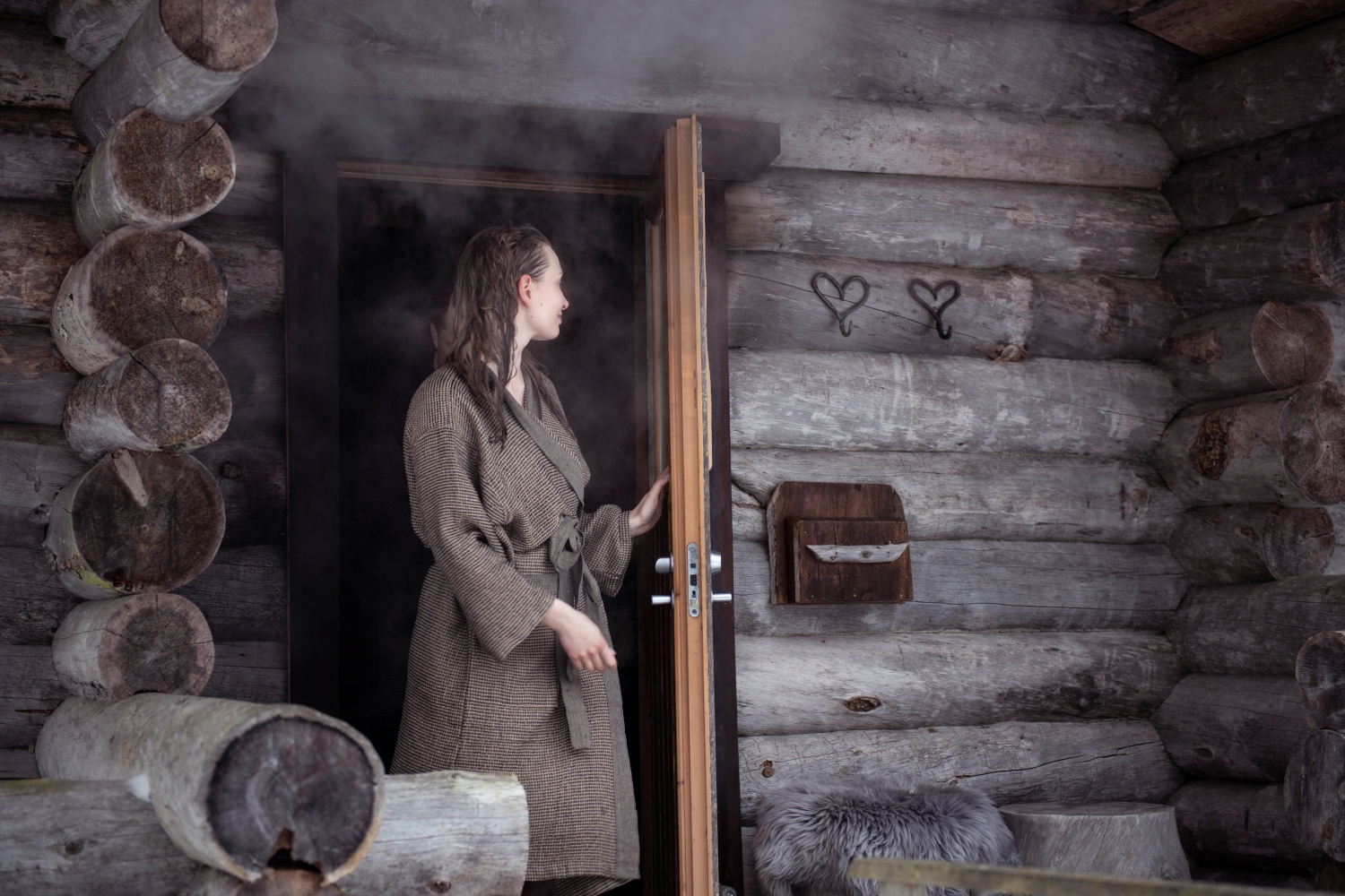 Szlafrok do sauny Rento brązowy S/M uniwersalny Marka Rento