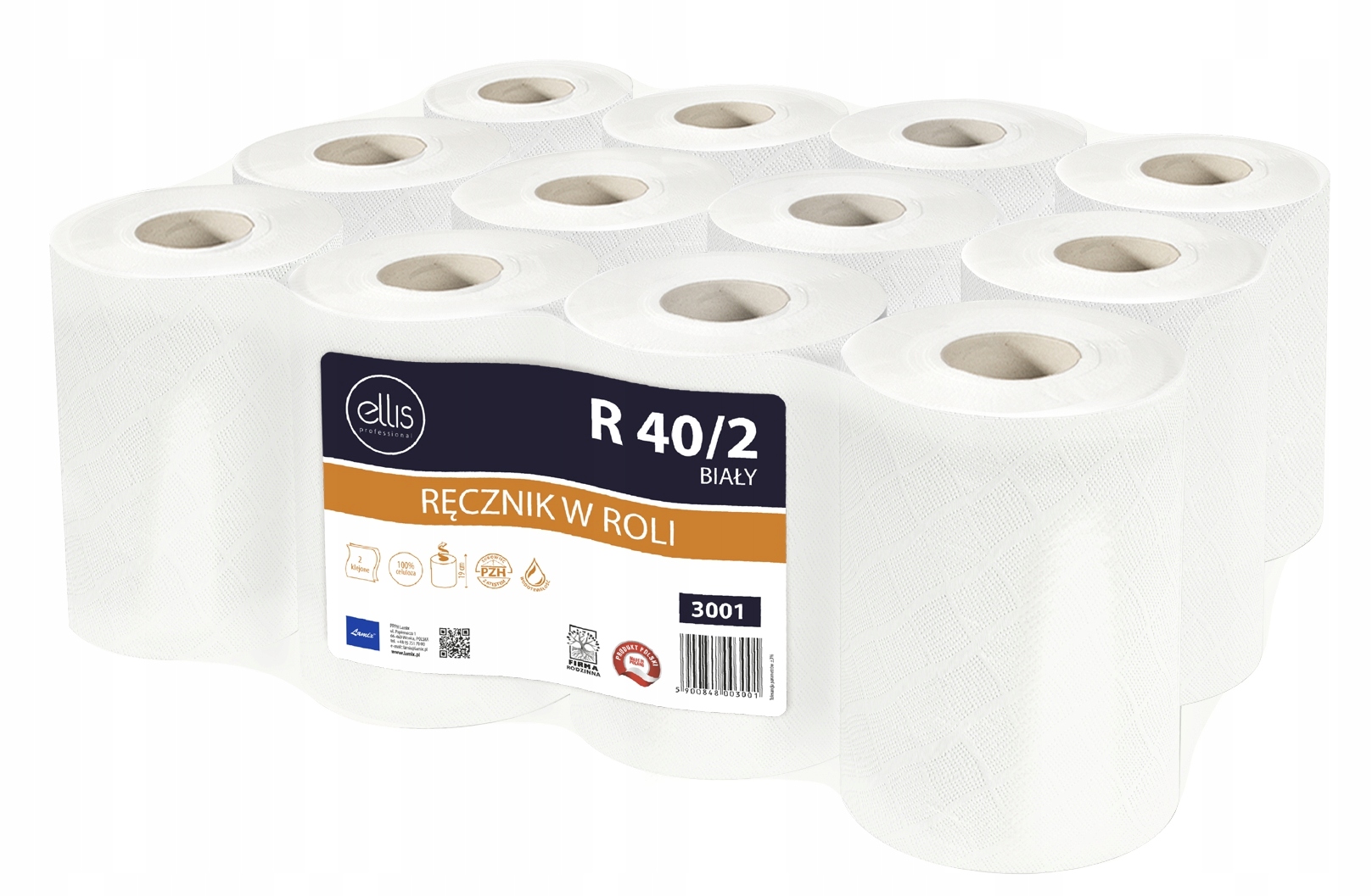 

Ręcznik papierowy 2 warstwy 40m Ellis 12 szt.