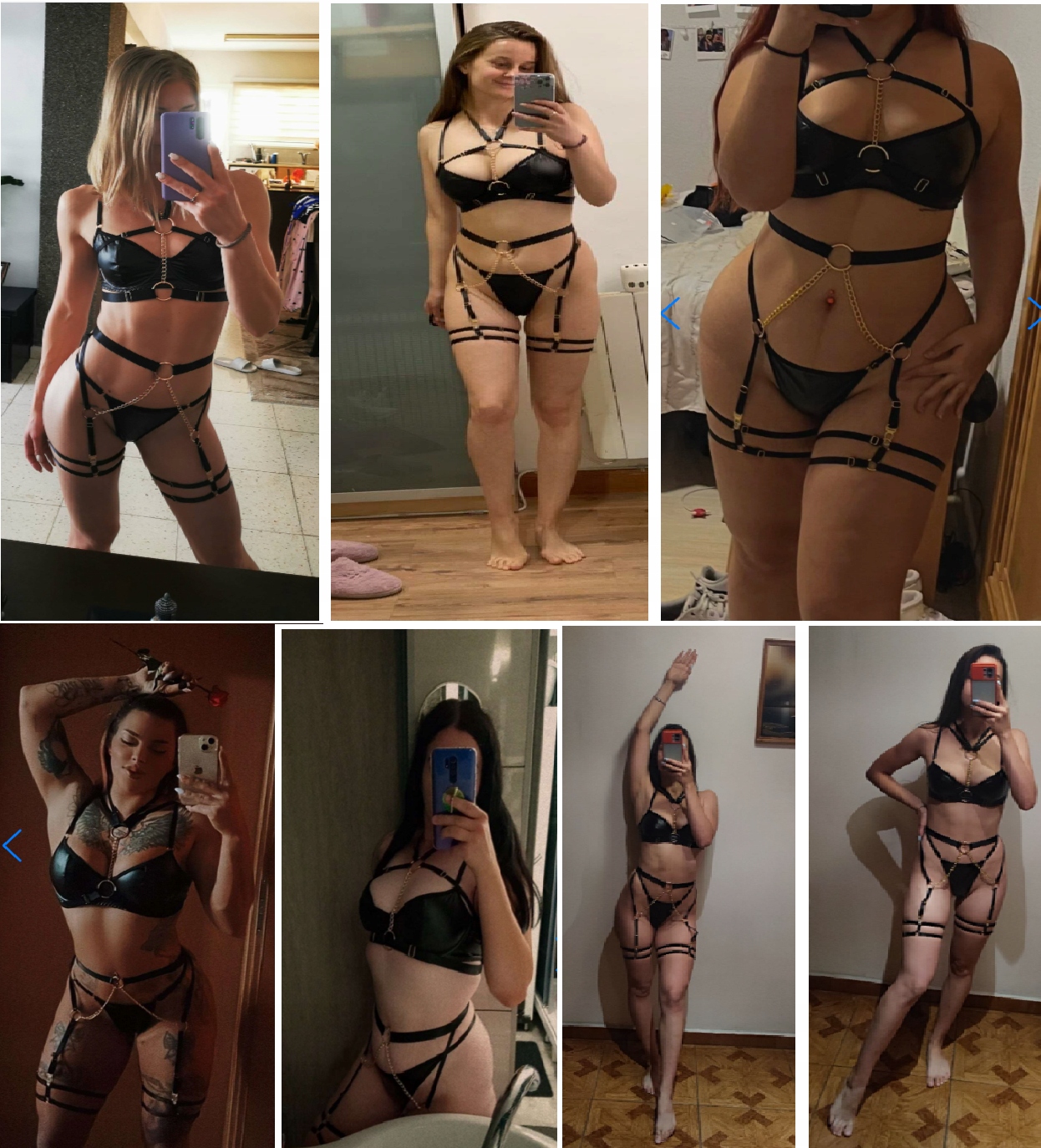 SEXY BIELIZNA DAMSKA KOMPLET BIELIZNY 4-CZĘŚCI S Wzór dominujący inny wzór