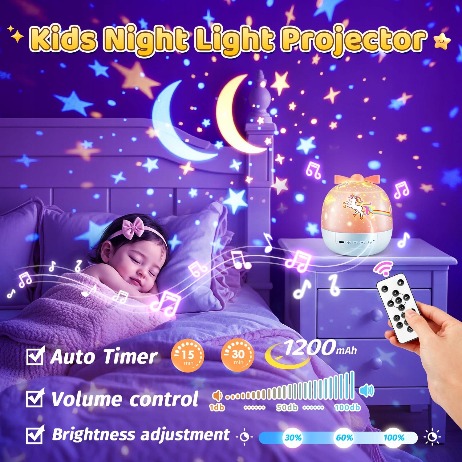One Fire Projektor: Lampka Nocna Prezent Dla Dziewczynki — miniatura 4