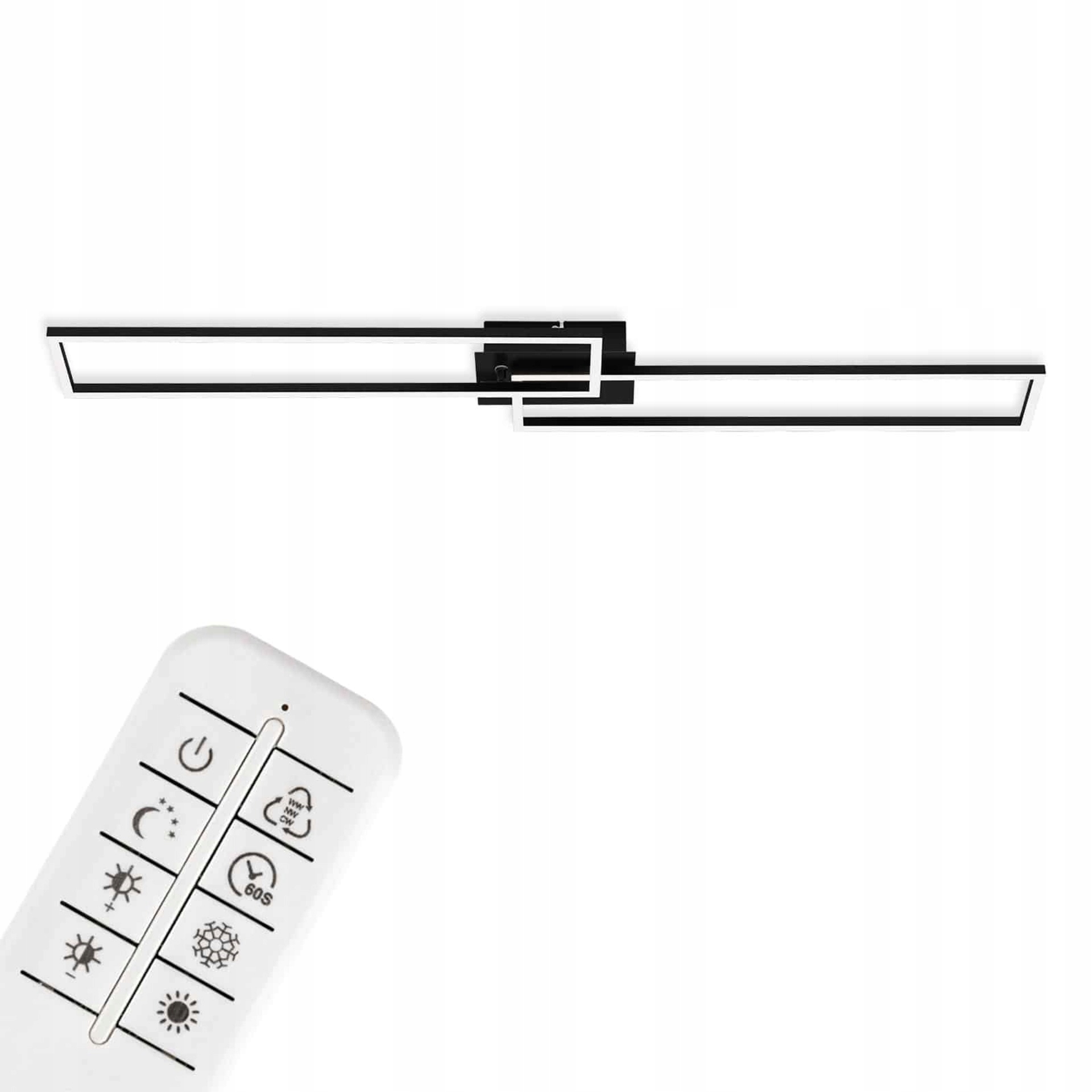 Stropné Led svietidlo Briloner , 110 cm, 40W, Cct, diaľkové ovládanie, čierne