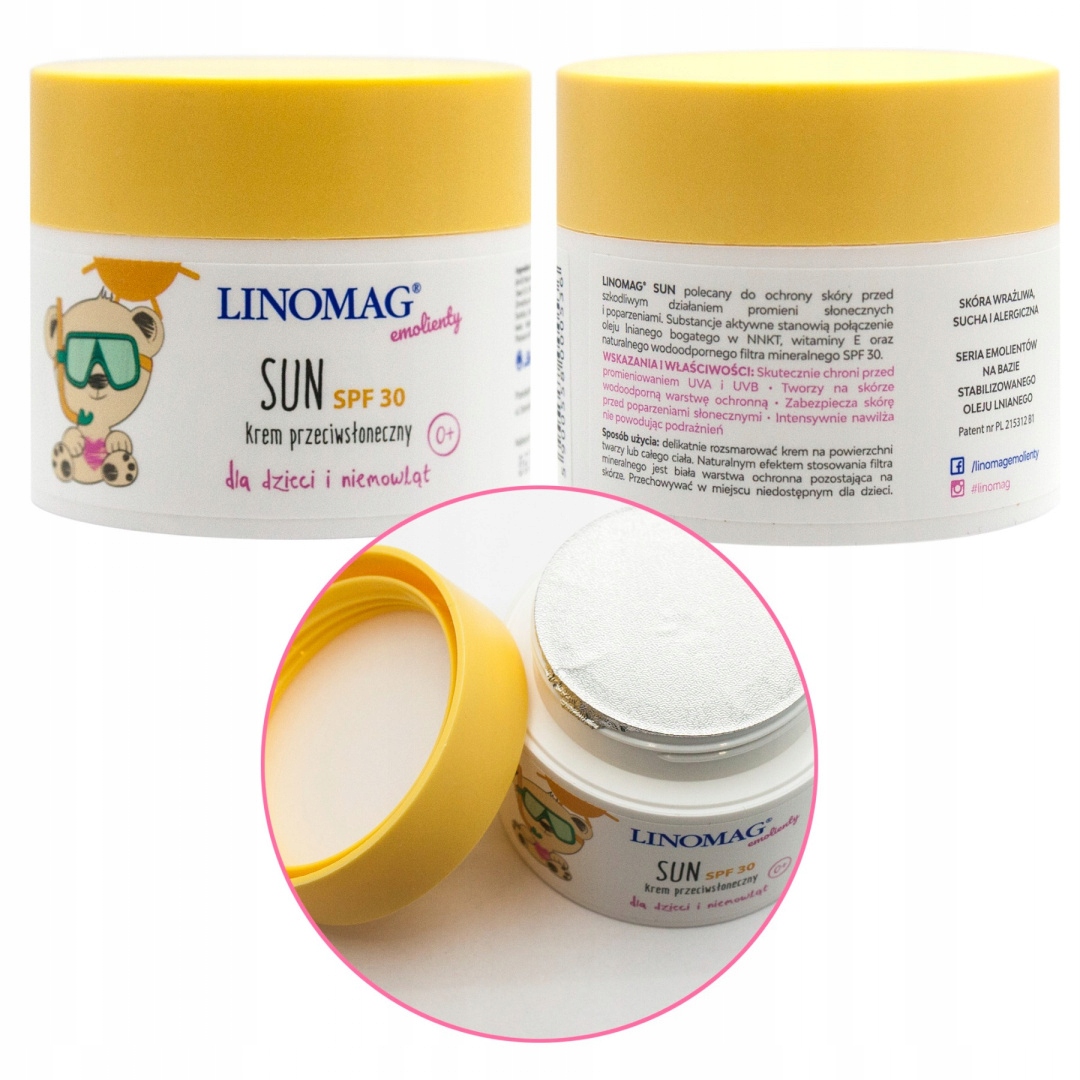 LINOMAG KREM PRZECIWSŁONECZNY dziecięcy SPF30 50ml Marka Linomag