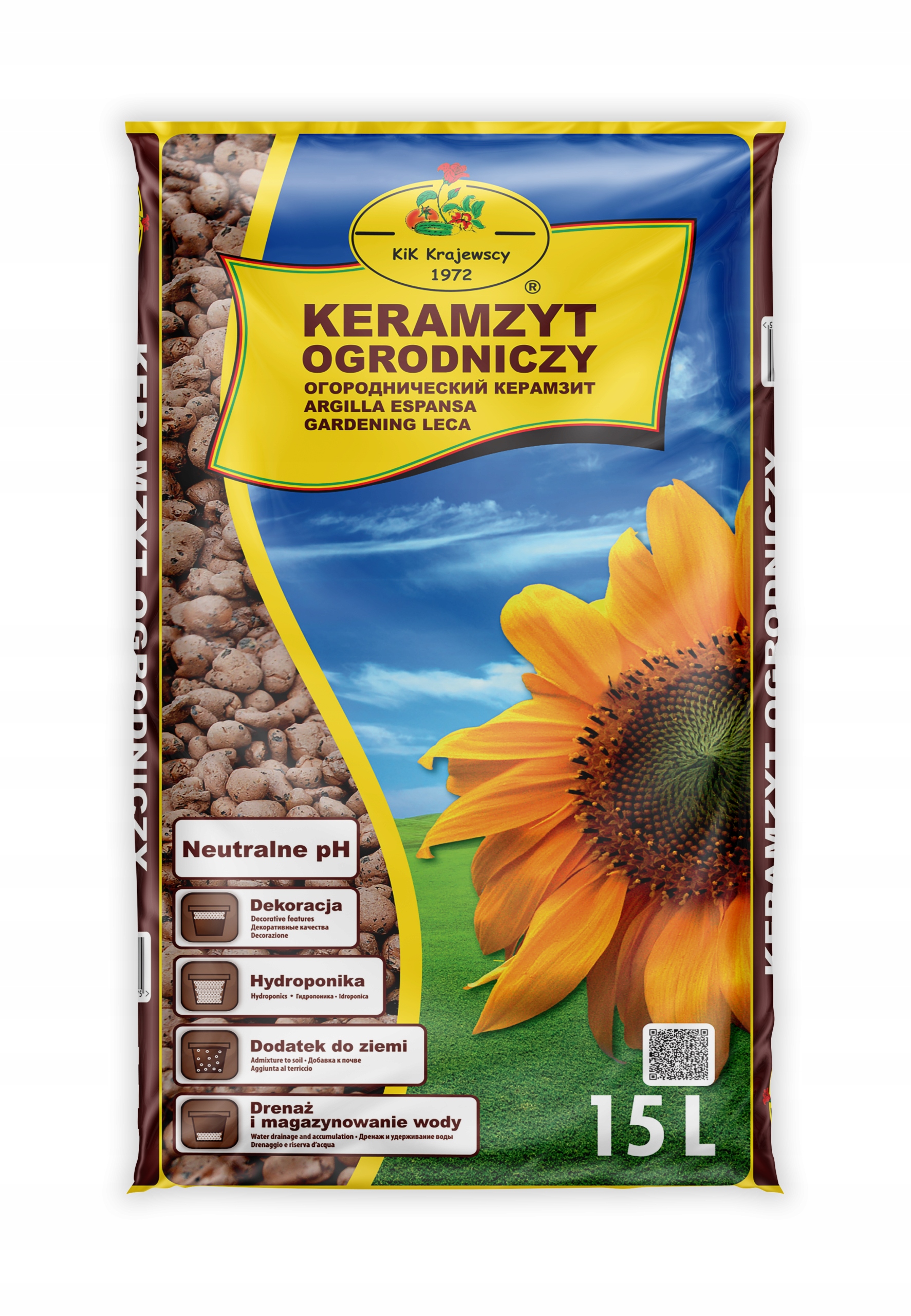 

Keramzyt ogrodniczy 15L Kik Krajewscy ph 6,0-7,0