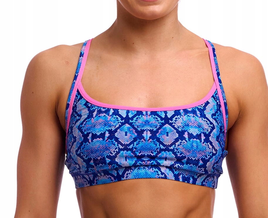 Dvoudílné oblečení Funkita Sports Top Blue Viper horní díl bikin 14 (UK36) L
