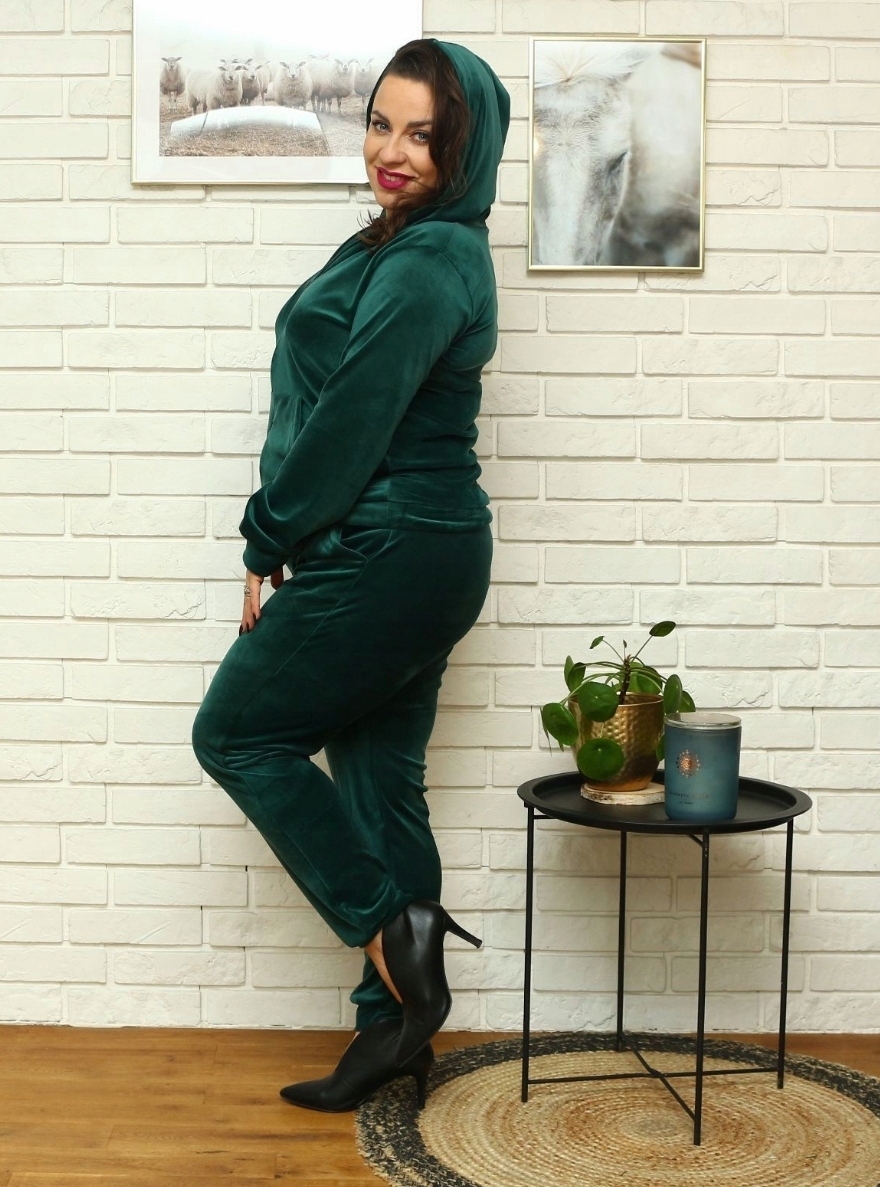 Dres welurowy KOMPLET BUTELKOWY PLUS SIZE 3XL Rozmiar 3XL