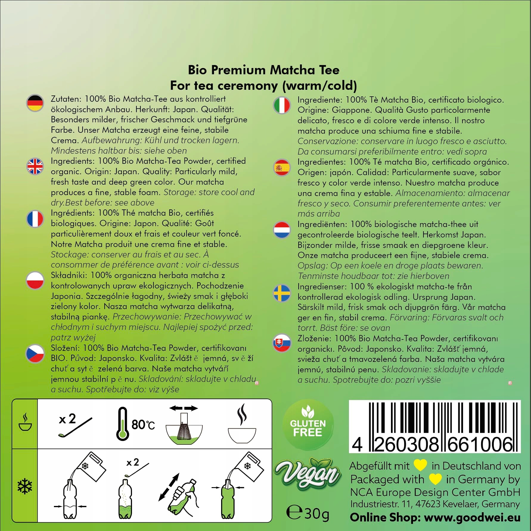 GOODWEI Zestaw Matcha BIO z Japonii z Ceramiką i Akcesoriami — miniatura 8