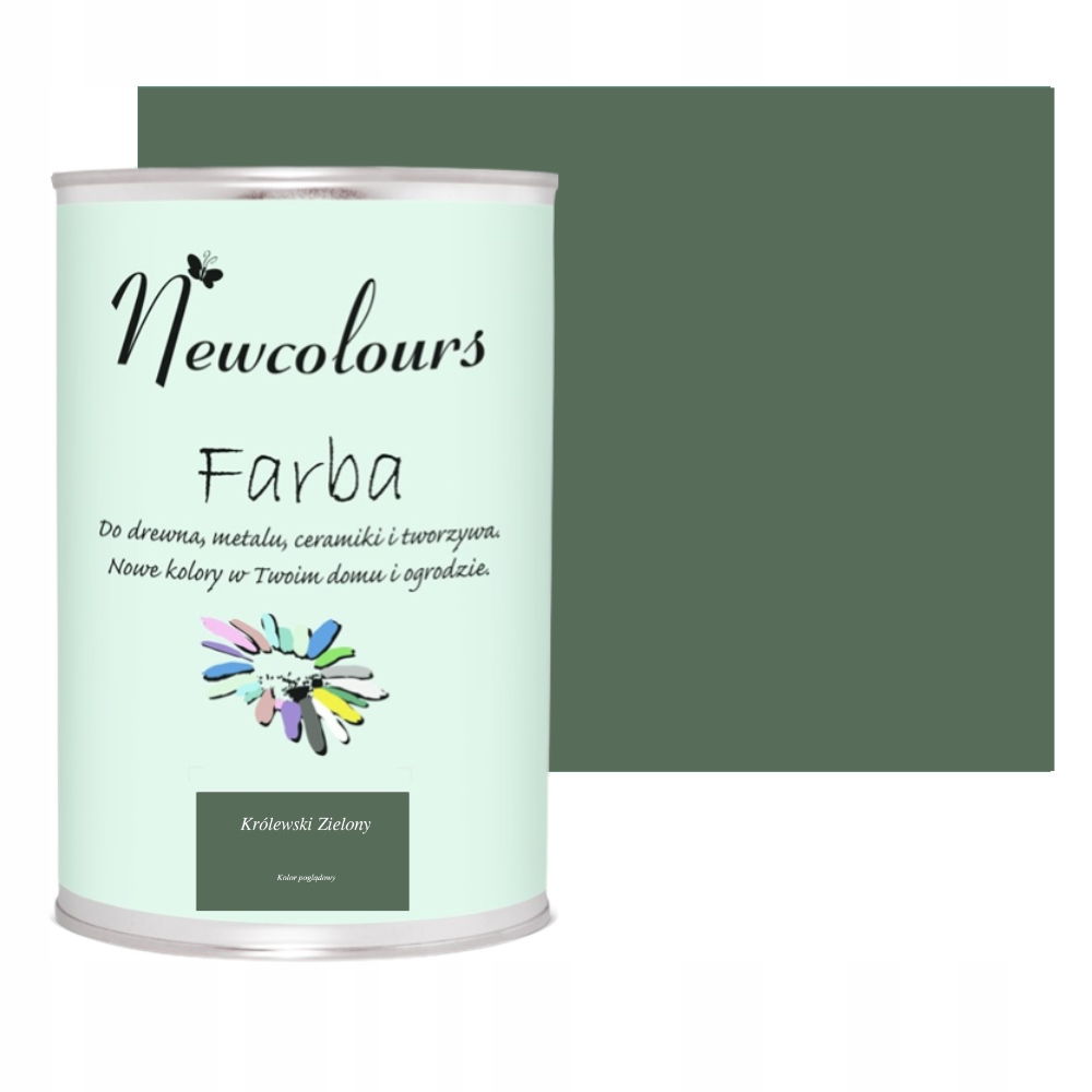 Farba do mebli Newcolours 900 ml Królewski Zielony