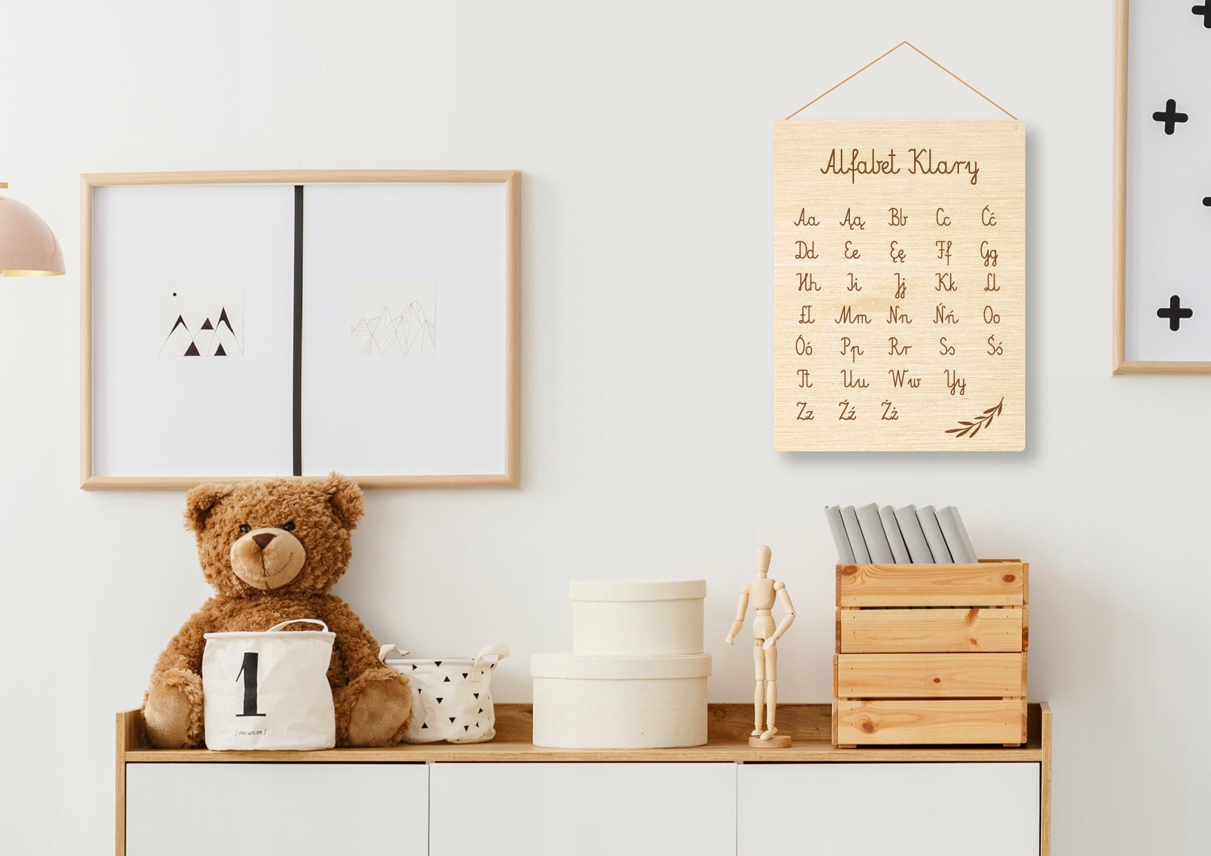 ALFABET drewniany do POKOJU DZIECKA Rodzaj inny