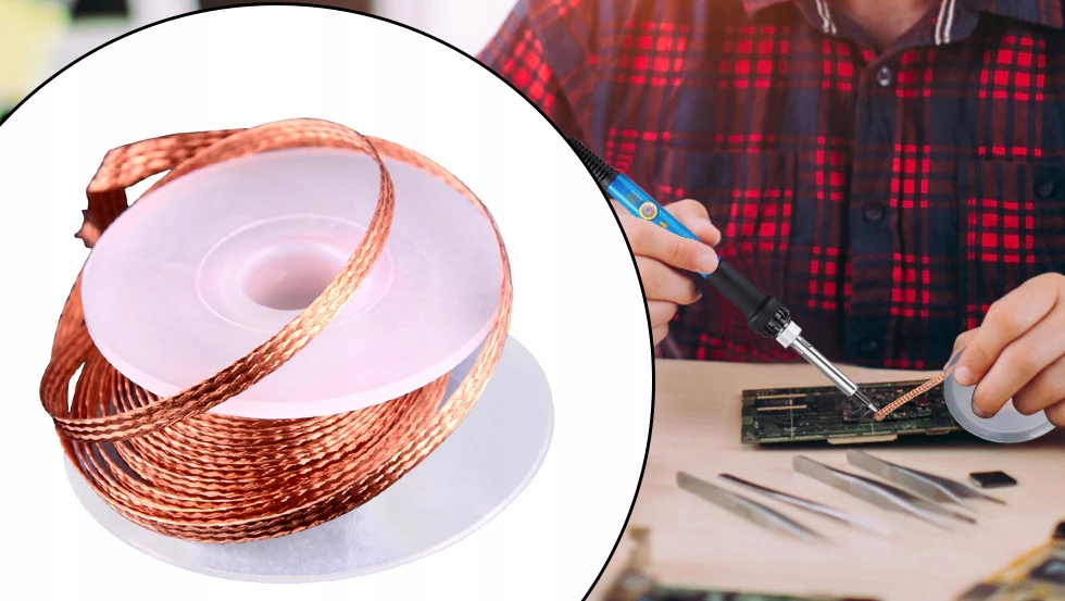 TAŚMA ROZLUTOWNICZA PLECIONKA 2MM X1,5M LUTOWNICZA Marka Inna