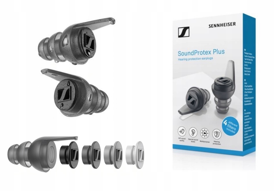 Sennheiser SoundProtex Plus zatyczki stopery z filtrami x3
