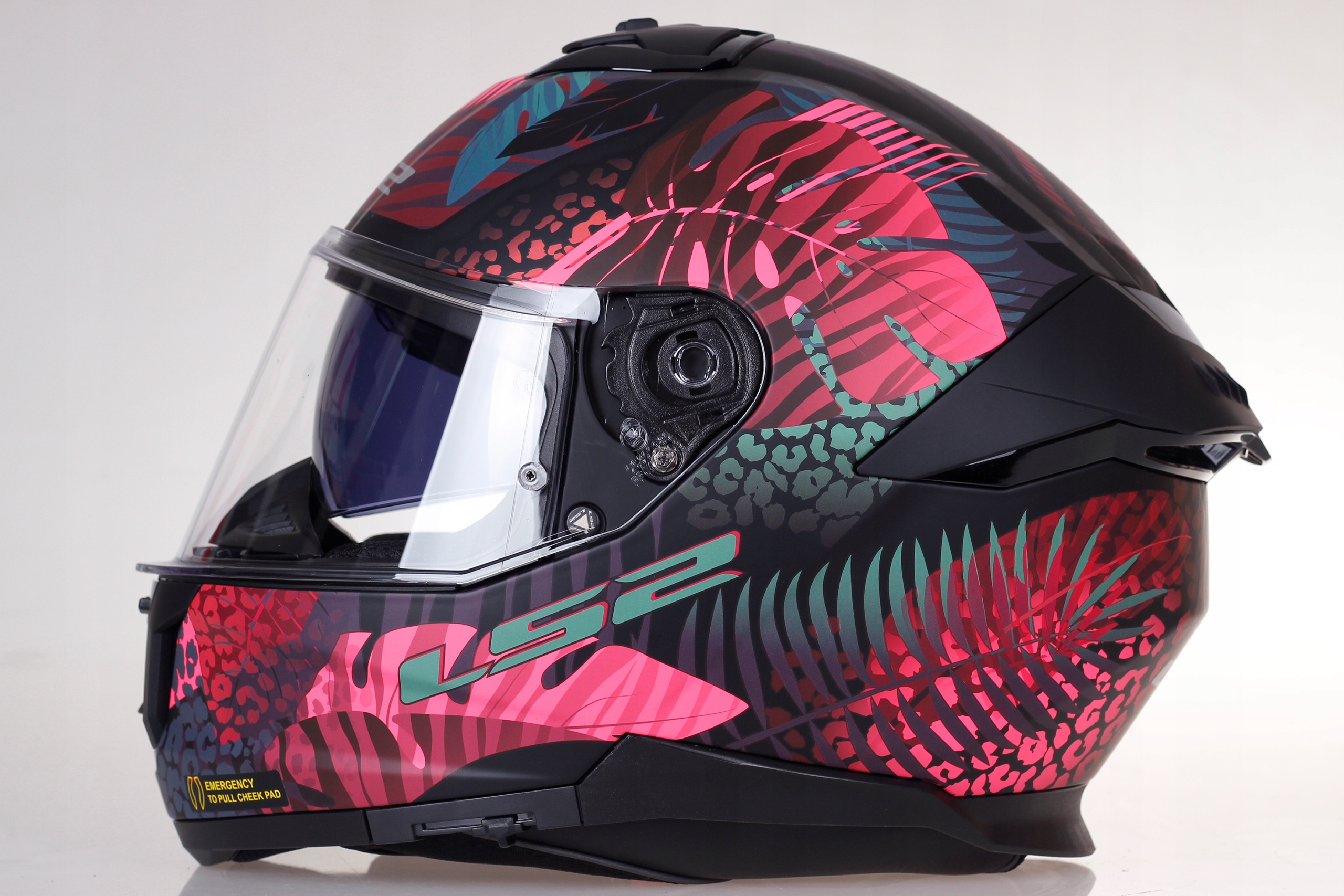 KASK MOTOCYKLOWY LS2 FF808 STREAM II system Pinlock Jungle Pink ECE 22.06 Rozmiar M