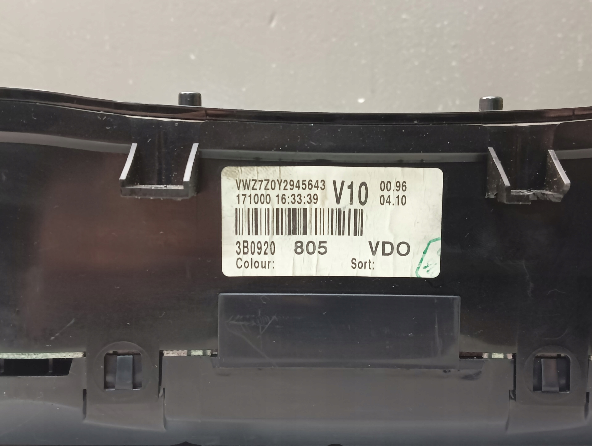 dials VW PASSAT B5 1.6 FL 3B0920805