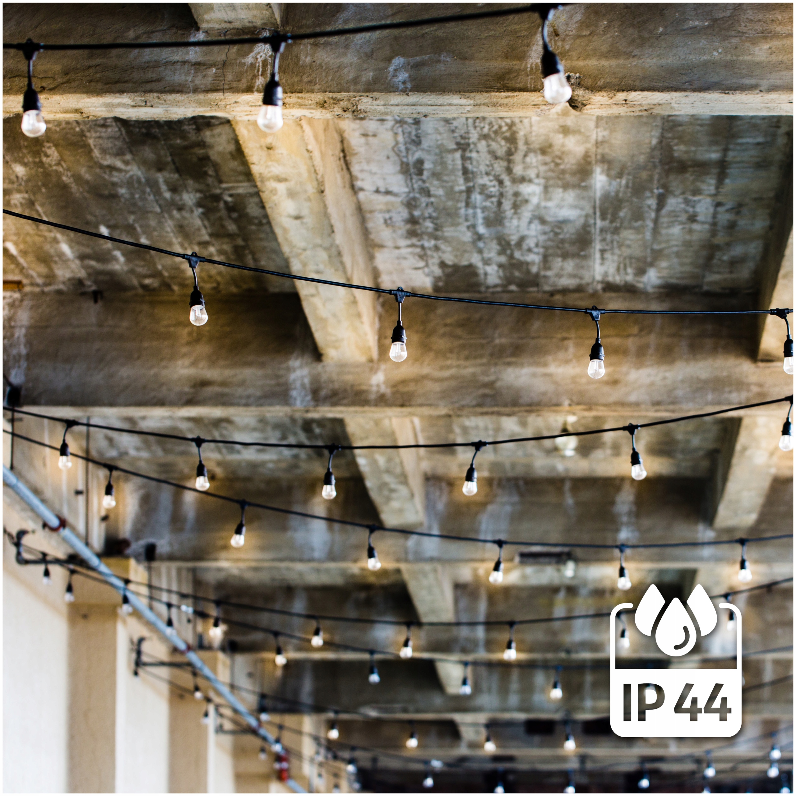 Girlanda Ogrodowa DEKORACYJNA Łańcuch Świetlny 20m na 20x1W IP44 + Żarówki Jasność 2700 lm