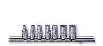 Jonnesway Zestaw 7 Kluczy Nasadowych Torx-e 1/4''