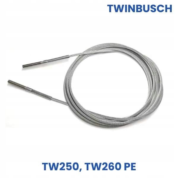 Náhrada Twin Busch: Oceľové zdvíhacie lano 9,33 m pre TW250 a TW260