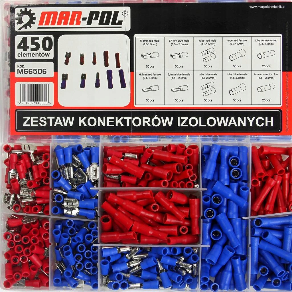 

Zestaw Końcówek I Konektorów Kablowych 120 el