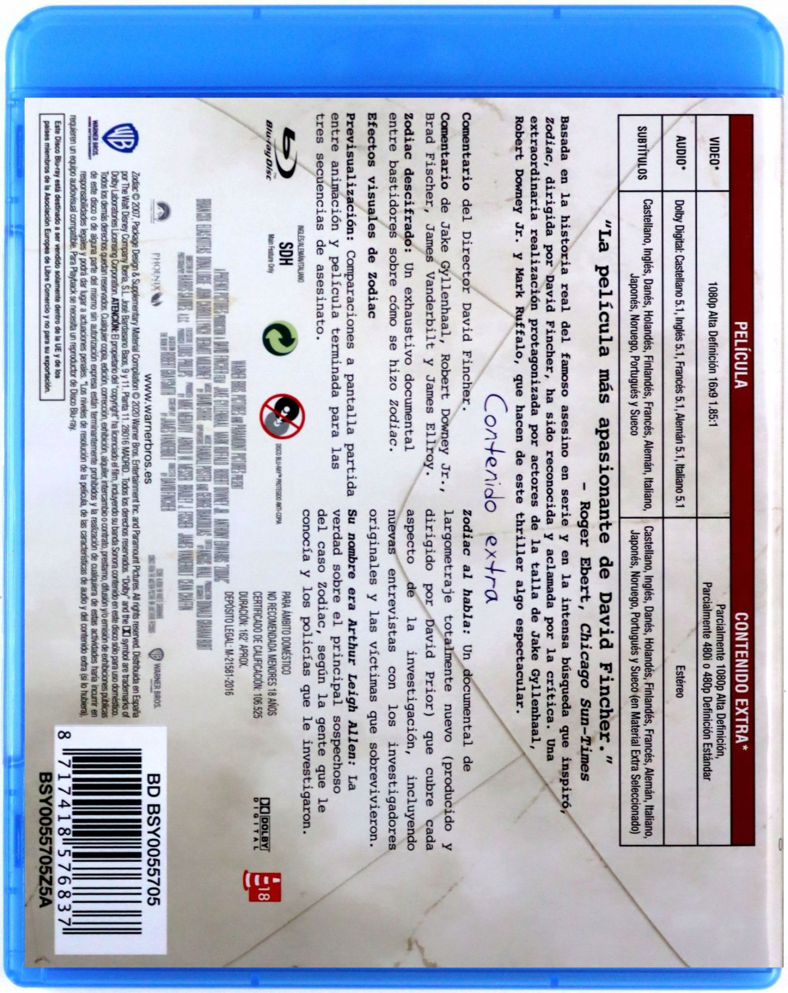 ZODIAC (ZODIAK) (BLU-RAY) Gatunek kryminały