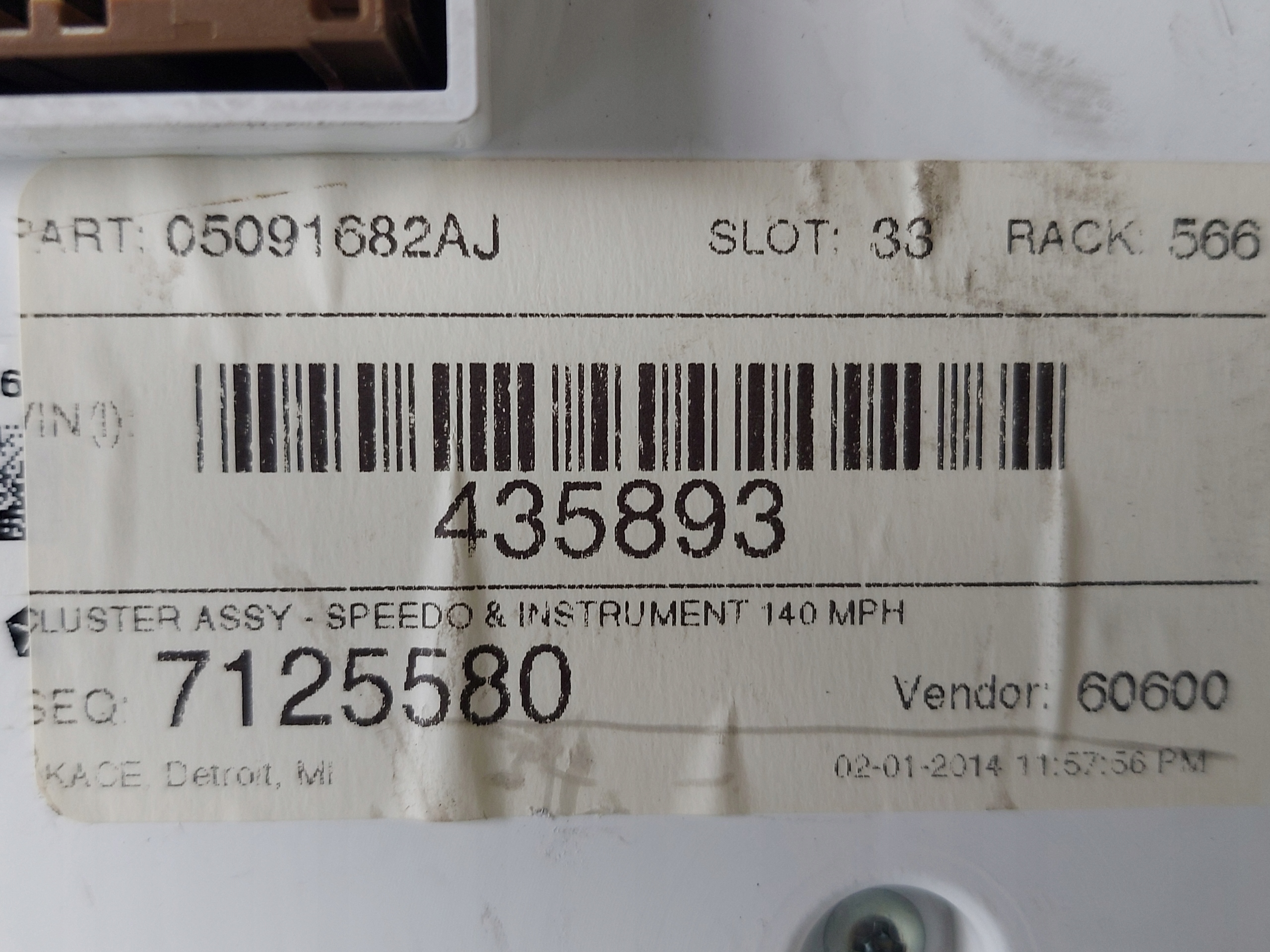 dials clock JEEP GRAND CHEROKEE WK2 3.0D 05091682AJ