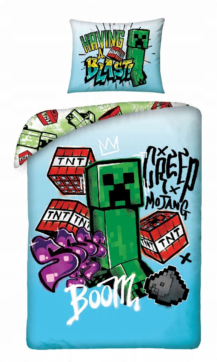

140x200 Pościel Minecraft Gamer Czarny Mnc 283