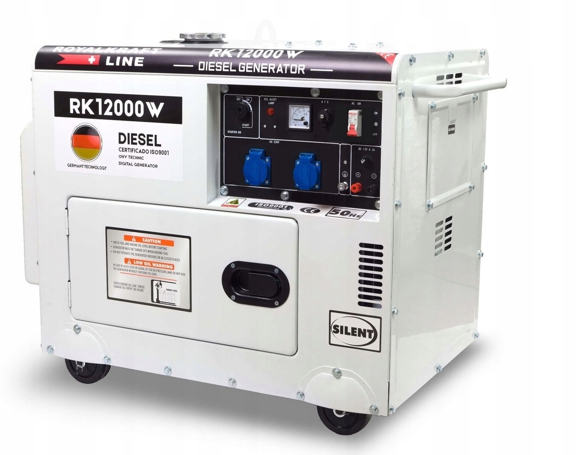 Agregat Prądotwórczy Diesel RK12000W 230V 14KM 7kW